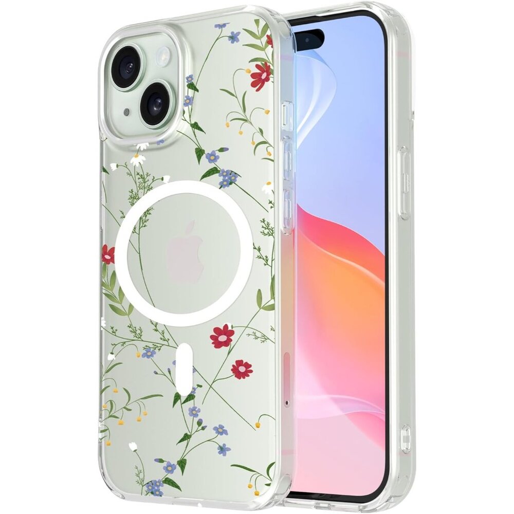 Floral Case for iPhone 15 Compatible with mag~Safe Clear Shockproof NEW IN BOX
